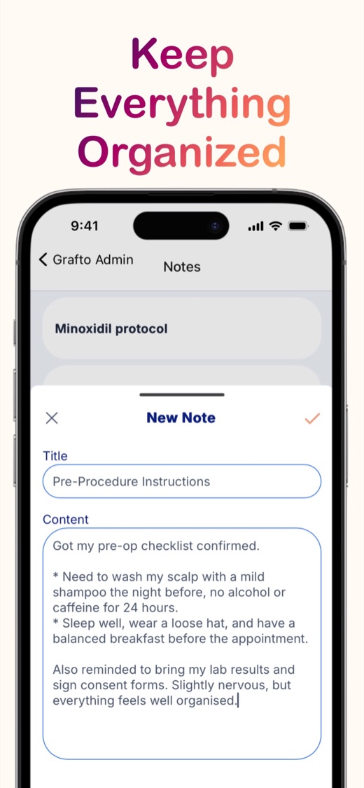 Grafto notes for consultation preparation